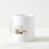 Mug bouteilles de champagne (Devant gauche)