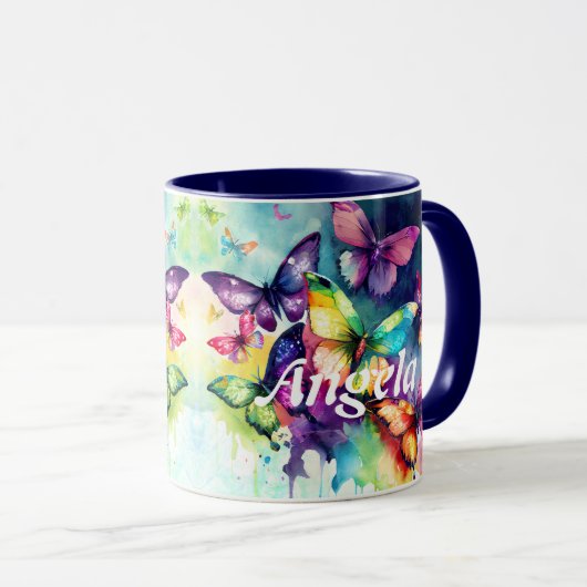 Mug Bouteilles de l'aquarelle (Devant droit)