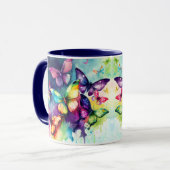 Mug Bouteilles de l'aquarelle (Devant gauche)