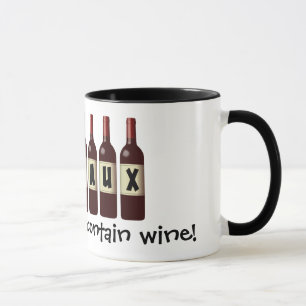 Mug Bouteilles de vin Wineaux : Peut Contenir du vin