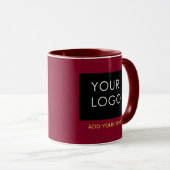 Mug Boutique Burgundy Red Personnalisable Ajouter Votr (Devant droit)