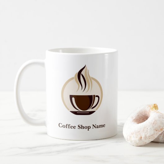 Mug Boutique de café simple moderne boutique professio (Avec donut)