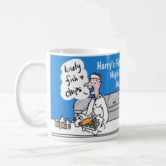 Mug Boutique de poisson et de chips (Gauche)