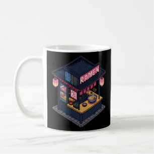 Mug Boutique de Ramen en Pixel Art Lofi à Minuit