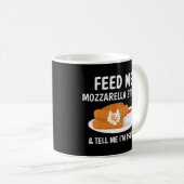 Mug Boutiques Mozzarella pour me nourrir de fromage (Devant droit)