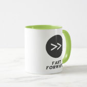 Mug Bouton Avance Rapide Lime Vert (Devant droit)