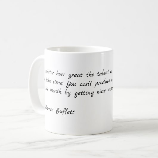 Mug Bouton Buffet Warren classique sur Talent (Devant gauche)