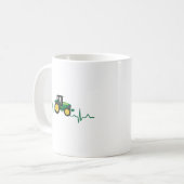 Mug Bouton cardiaque du tracteur  (Devant gauche)