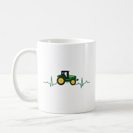 Mug Bouton cardiaque du tracteur  (Gauche)