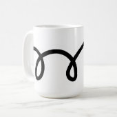 Mug Bouton de badminton personnalisé avec texte person (Devant gauche)