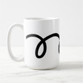 Mug Bouton de badminton personnalisé avec texte person (Gauche)