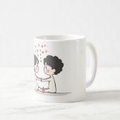 Mug Bouton de caractère mignon (Devant droit)