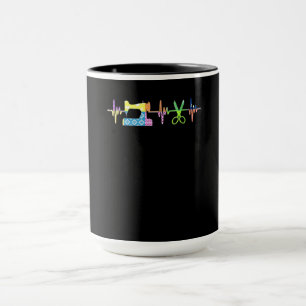 Mug Bouton de coeur à coudre - Odeur à coudre