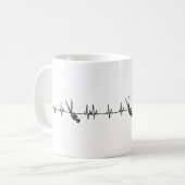 Mug Bouton de coeur de plongée SCUBA (Devant gauche)