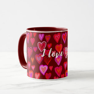 Mug Bouton de design rouge