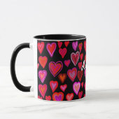 Mug Bouton de design rouge (Gauche)