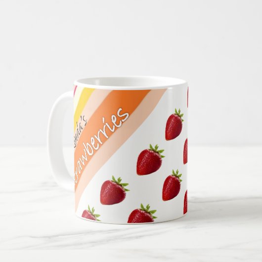 Mug Bouton de fraise (Devant gauche)