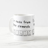 Mug Bouton de nom de table périodique Brainier (Devant gauche)