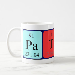 Mug Bouton de nom de table périodique du correctif
