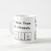 Mug Bouton de nom de table périodique du correctif (Devant gauche)