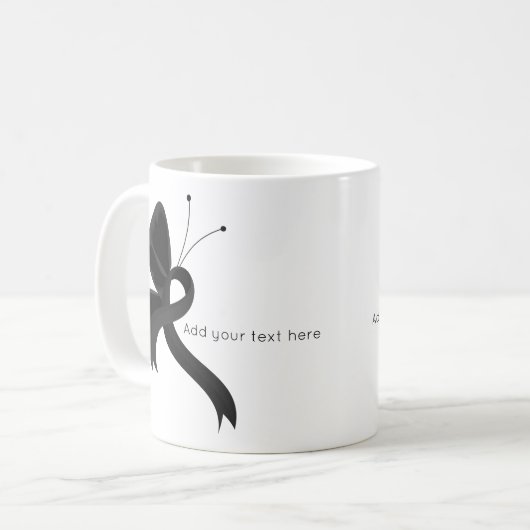 Mug Bouton de ruban Black Awareness (Devant gauche)