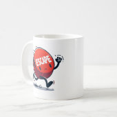 Mug Bouton Échap en cours d'exécution (Devant gauche)