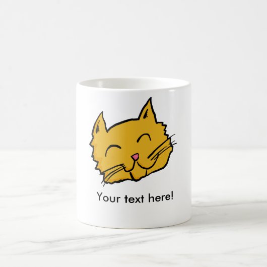 Mug Bouton heureux de chat (Centre)