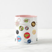 Mug Bouton mignon à coudre Boutons et rubans (Centre)