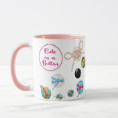 Mug Bouton mignon à coudre Boutons et rubans (Gauche)