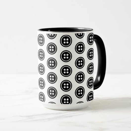 Mug Bouton noir (Devant droit)