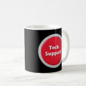 Mug Bouton Panique rouge du support technique (Devant droit)