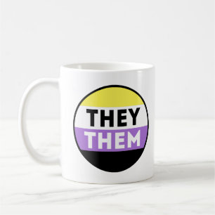 Mug Bouton Pronoms Non Binaires - Ils Eux