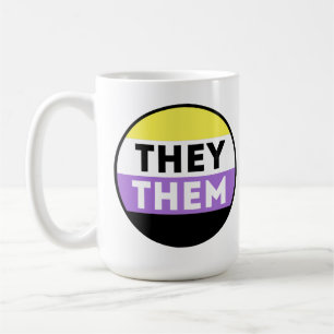 Mug Bouton Pronoms Non Binaires - Ils Eux