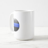 Mug Bouton rougeoyant mince de Blue Line (Devant gauche)