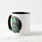Mug Bouton stellaire | Alien Lecture de jeux vidéo (Devant gauche)