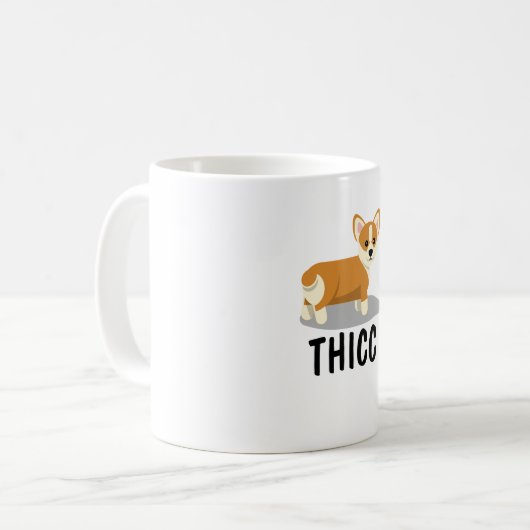 Mug Bouton Thicc Corgi (Devant gauche)