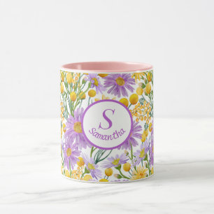 Mug Boutons Billy personnalisés et floraisons de margu