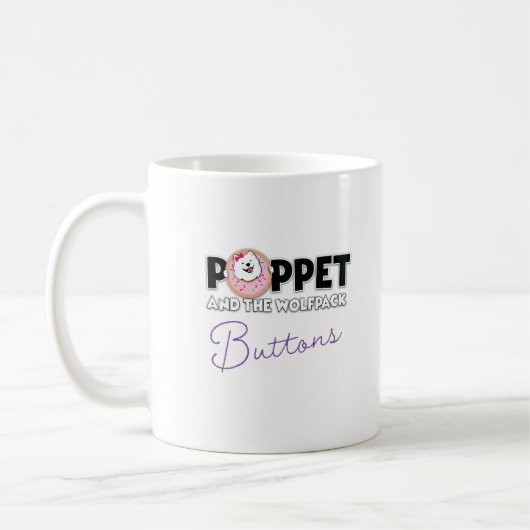 Mug Boutons dans une beigne (Gauche)