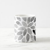 Mug Boutons de brosse d'aquarelle - noir et blanc (Centre)