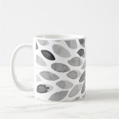 Mug Boutons de brosse d'aquarelle - noir et blanc (Gauche)