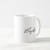 Mug Boutons de café Élégant votre nom de script Modèle (Devant droit)