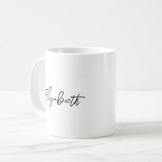 Mug Boutons de café Élégant votre nom de script Modèle (Devant gauche)