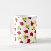 Mug Boutons De Cartoon Mignons En Rouge Et Jaune (Devant gauche)