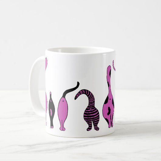 Mug Boutons de chat violet (Devant gauche)