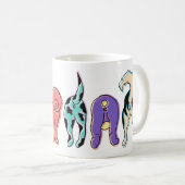 Mug Boutons de chien colorés (Devant droit)