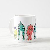 Mug Boutons de chien colorés (Devant gauche)