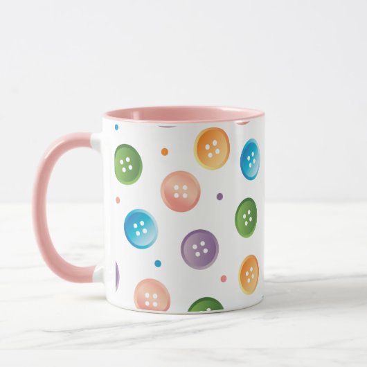 Mug Boutons et points Ombre Pastel (Gauche)