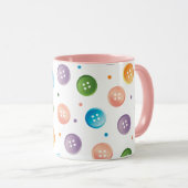 Mug Boutons et points Ombre Pastel (Devant droit)