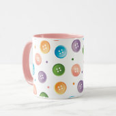 Mug Boutons et points Ombre Pastel (Devant gauche)