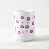 Mug Boutons et rubans violets et roses (Centre)